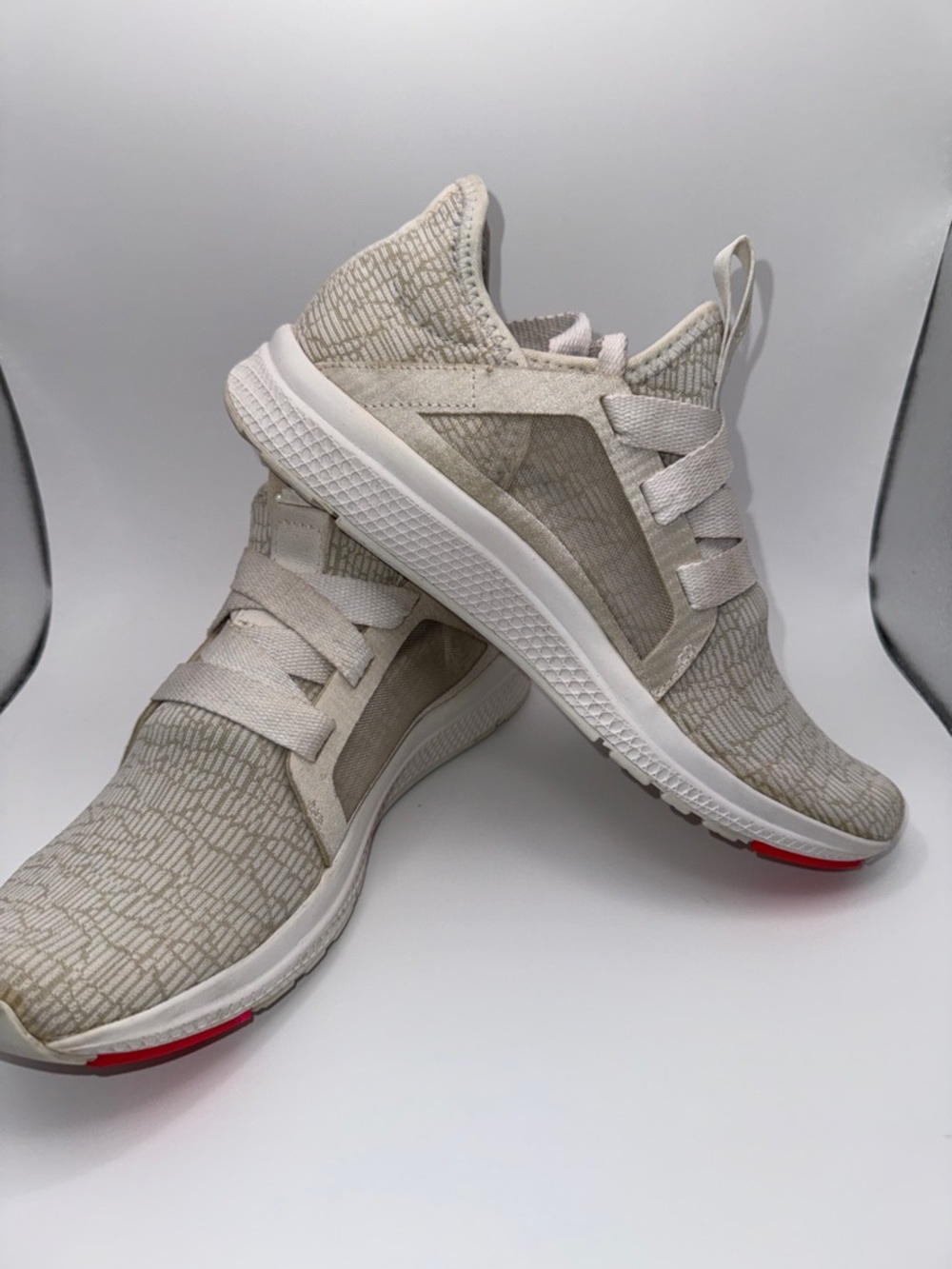 Adidas Edge Lux Bounce Gray White Pink Running Sneaker Womens 6.5 AQ3471 - Picture 5 of 9